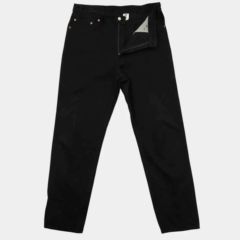 VINTAGE 90s Levis 550 Relaxed Fit Jeans Mens 36x34 Black Denim Casual Classic